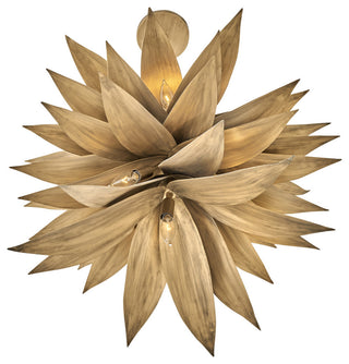 Fredrick Ramond FR30815 Agave 7 Light 26"W Taper Candle Pendant - Burnished