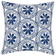 Navy Medallion Digital Printed Pillow