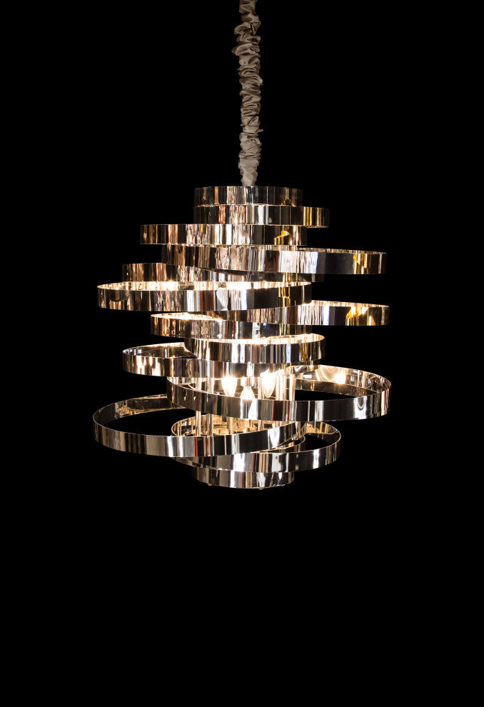 Hemispheres 8-Light Chandelier - Silver