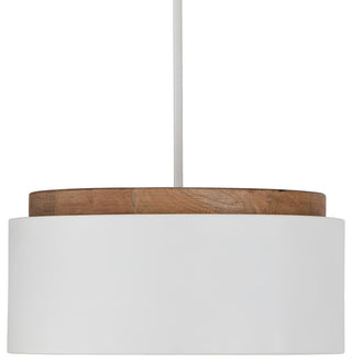 Capital Lighting 350912 Liam 18"W Wood Pendant - Light Wood / White