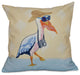 Bernadette, Animal Print Pillow, Yellow, 20"x20"