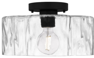 Quoizel QSF6760 Lilly 14"W Flush Mount Drum Ceiling Fixture - Matte Black