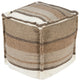 Surya Patch Charcoal Pouf 18"H X 18"W X 18"D