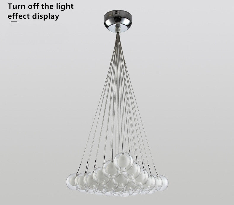 MIRODEMIÂ® Le Bar-sur-Loup Glass Balloons Design Chandelier, 13 Heads