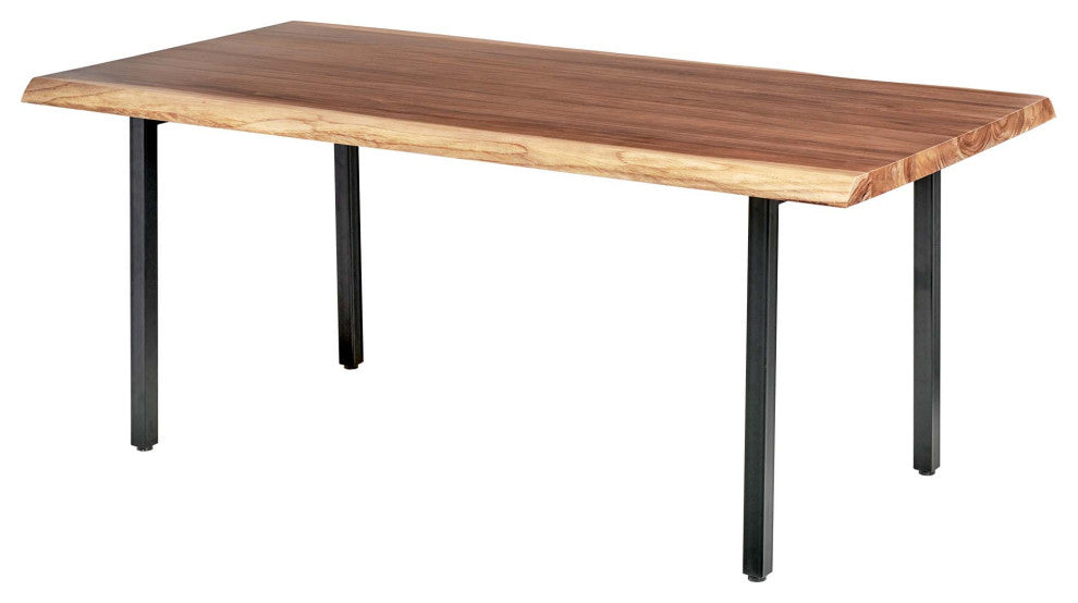 Takara Natural Teak Wood Live Edge Tables, Dining Table