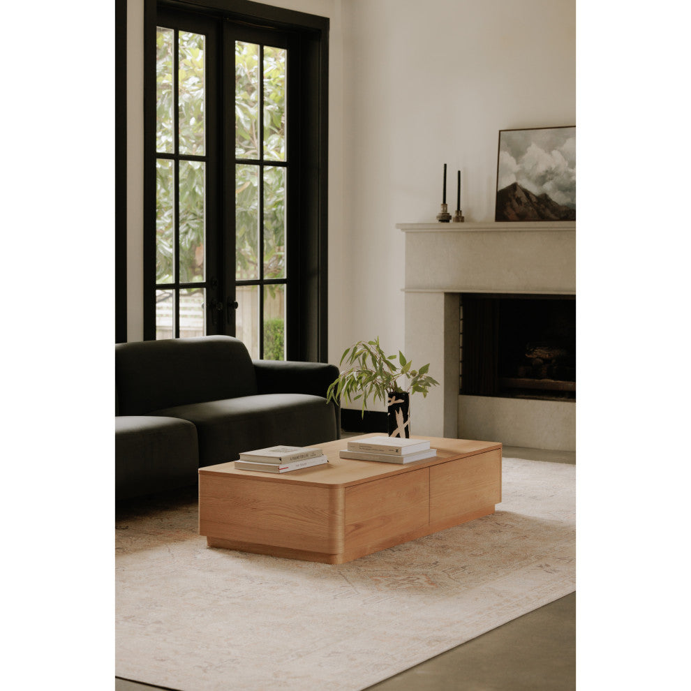 Round Off Natural Oak Coffee Table