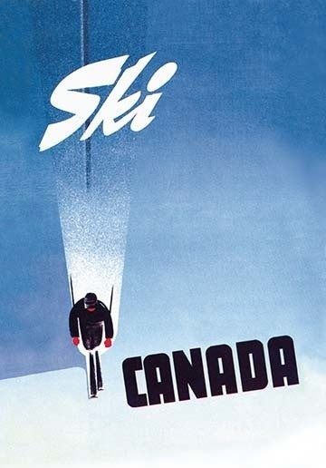 Ski Canada - Gallery Wrapped Canvas Art 28" x 42"