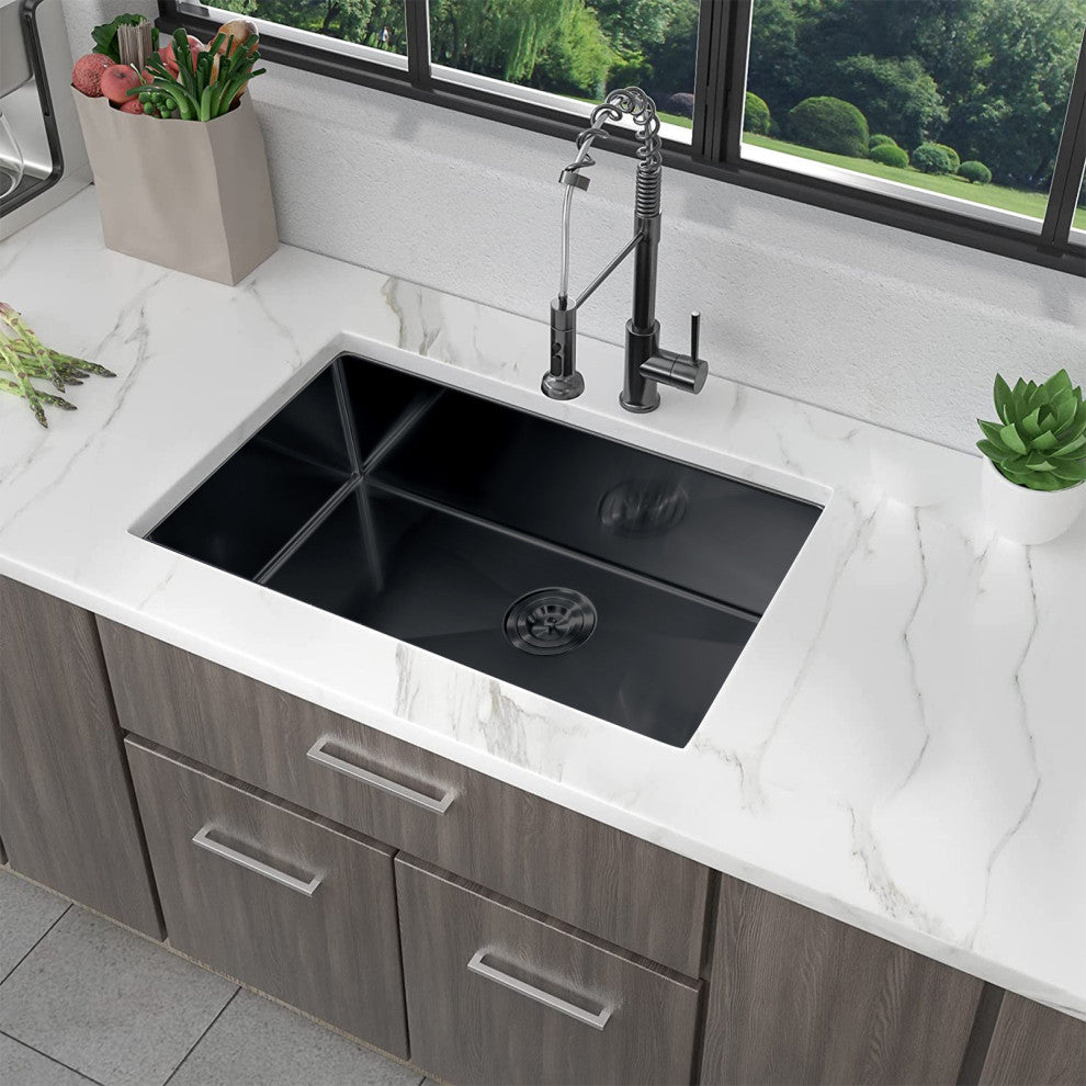 30" L X 18" W Undermount Kitchen Sink With Sink Grid