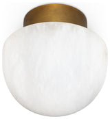 Regina Andrew Parker Alabaster Flush Mount/Natural Brass