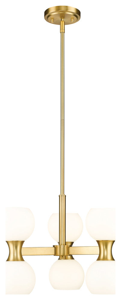 Z-LITE 6-Light Chandelier, Modern Gold