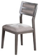 Benzara BM286292 Kya 21" Dining Chair, Ladder Back, Gray Seat, Set of 2, Gray