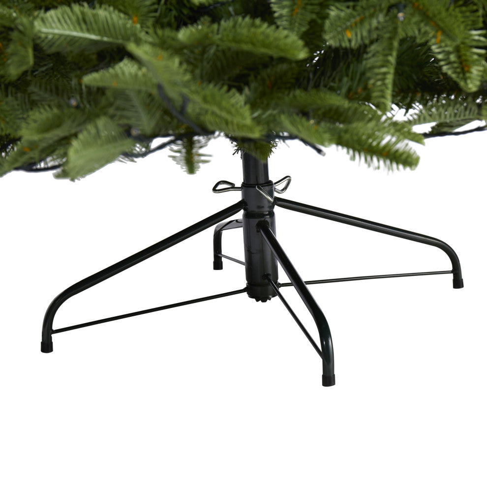 7.5' Wyoming Fir Faux Xmas Tree With 500 Clear Lights and 1580 Bendable Branches