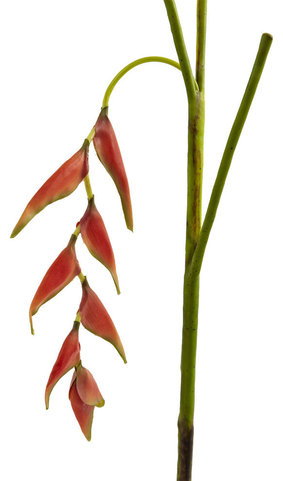 31" Hanging Heliconia Artificial Flower, Set of 4