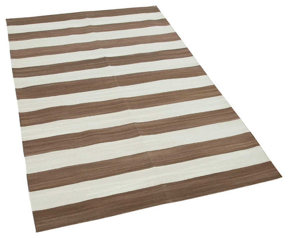 Rug N Carpet - Handmade Wool 3' 7'' x 5' 7'' Flatweave Dhurrie Kilim Rug