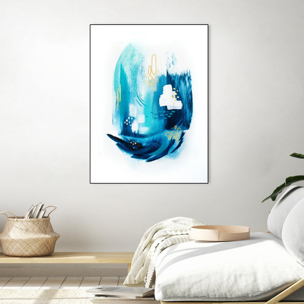 "Volcano Sparkle" Framed Canvas by Giant Art 30"x40"