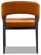 Mirah Upholstered Tufted Open Back Dining Chair, Burnt Orange Performance Velvet