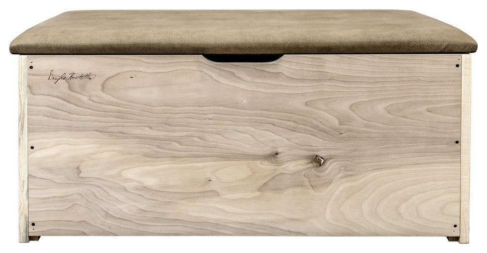 Homestead Collection Small Blanket Chest, Buckskin Upholstery, Ready To Finish