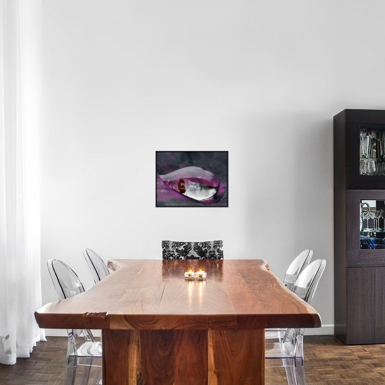 "Caught In A Droplet" Framed Canvas Giclee by Jimmy Hoffman, 23x18"