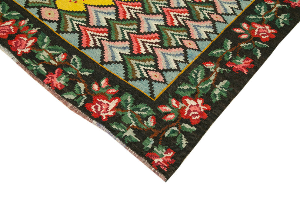 Rug N Carpet - Handmade Moldovian 6' 10'' x 9' 3'' Unique Flatweave Kilim Rug
