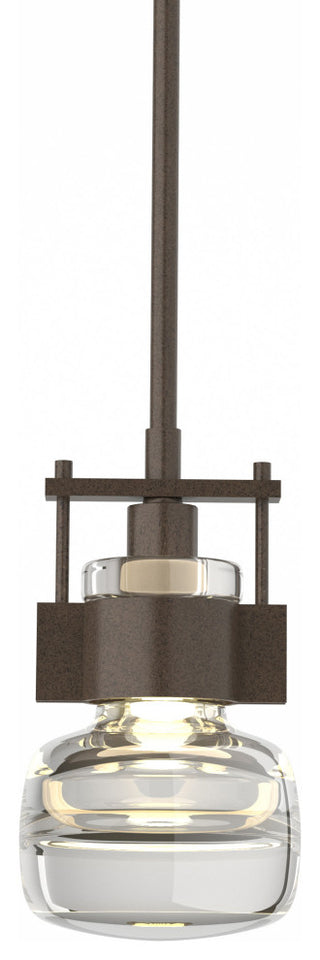 Cuff Mini Pendant, Bronze, Clear Glass