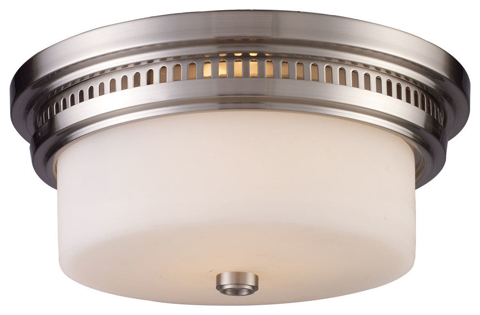 Chadwick 2-Light Flushmount, Satin Nickel