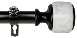 Adalynn 1" Diameter Curtain Rod, Black, 160-240"