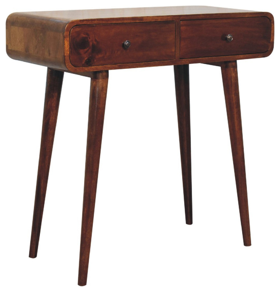 Chestnut Curved Hallway Table