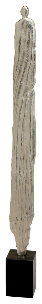 Discontinued Aluminum Impressionist Statue Tall - Silver