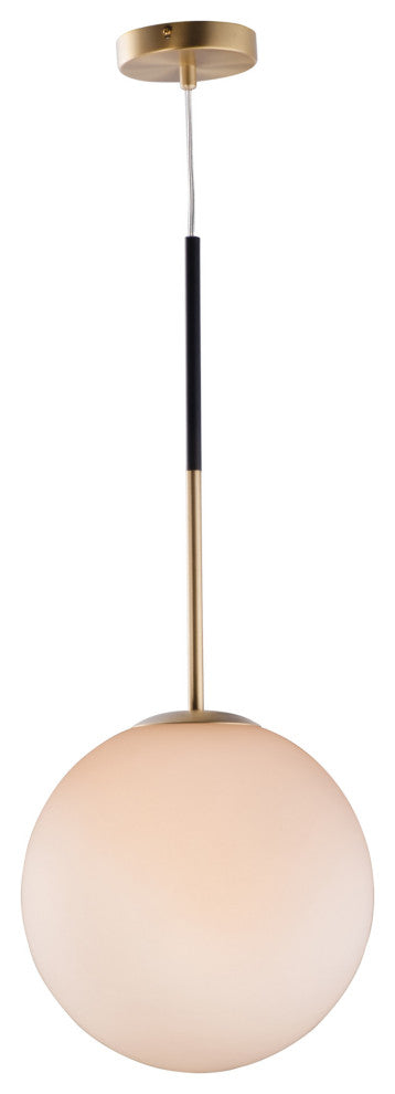 Maxim 26034SW Vesper 1 Light 12"W Pendant - Satin Brass / Black