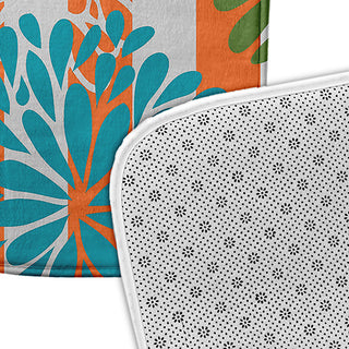 24" x 17" Flower Bursts Bathmat, Pink