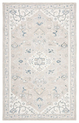 Safavieh Micro-Loop Collection MLP505 Rug, Light Grey/Ivory, 5' X 8'