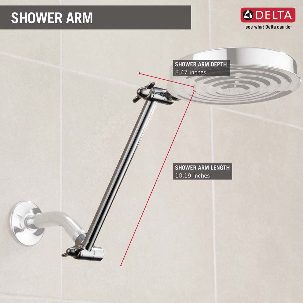 Delta Universal Showering Components Adjustable Shower Arm, Chrome, UA902-PK