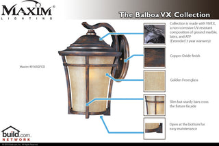 Maxim 40165 Balboa 17" 1 Light Wall Sconce - Copper Oxide / Golden Frost Glass