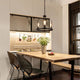 3 Light Industrial Pendant Lighting Farmhouse Black Chandelier