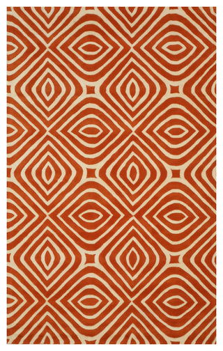 Orange Transitional Geometric Marla Area Rug