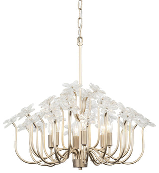 Varaluz 378C06 Wildflower 6 Light 26"W Candle Style Chandelier - Gold Dust /