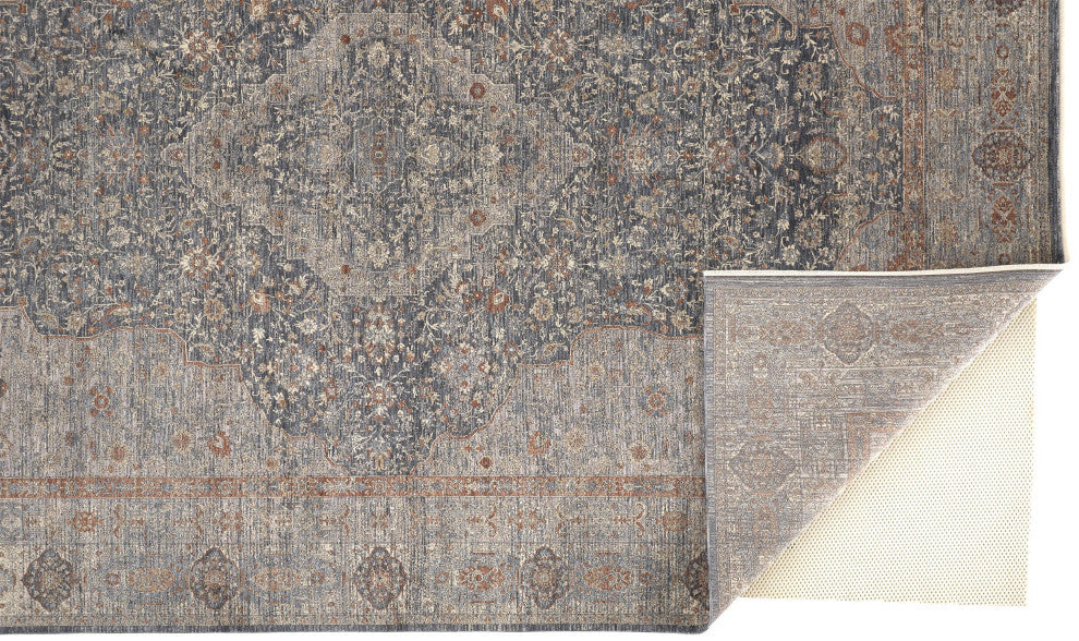 Weave & Wander Gilford Rust/Blue 2'8"x10' Power Loomed Area Rug