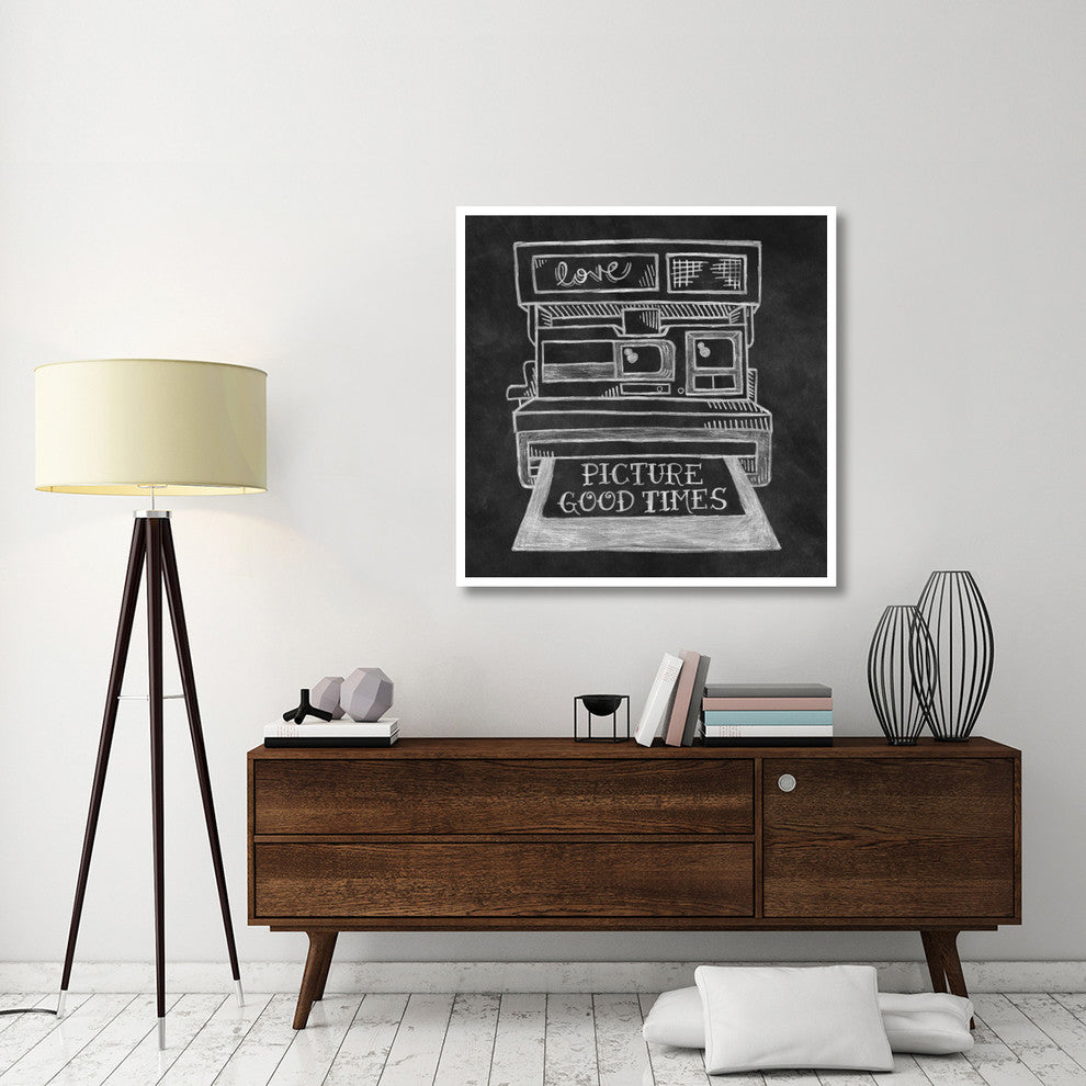 "Retro Polaroid Chalk" Digital Paper Print by Mary Urban, 42"x42"