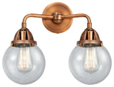 Beacon Bath Vanity Light, Antique Copper, Seedy, Seedy