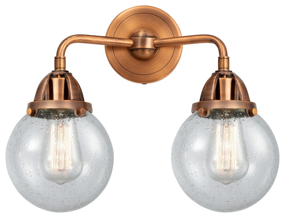 Beacon Bath Vanity Light, Antique Copper, Seedy, Seedy