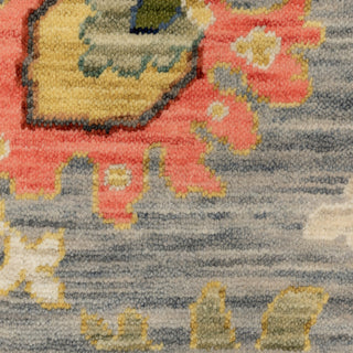 Leoness Vintage Traditional Gray/ Multi Area Rug, 6'7" x 9'6"