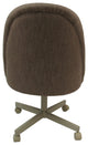 M-235 Dinette Swivel Metal Caster Chairs - Clear Glass, Basin Beige - Beige, Cle