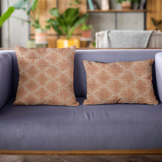 Plutus Brown Diamond Luxury Throw Pillow, 24"x24"