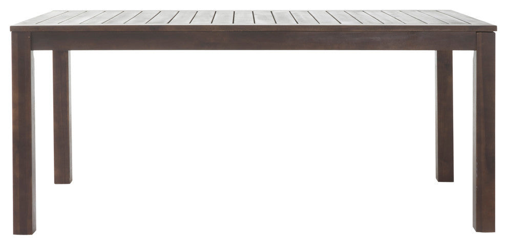 GDF Studio Marin Dark Brown Acacia Wood Outdoor Dining Table