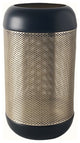 9" Modern Black and Gold Metal Hurricane Candle Holder