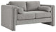 Modway Visible Upholstered Modern Boucle Fabric Loveseat in Light Gray