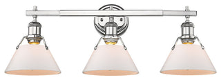 Orwell CH 3-Light Bath Vanity, Chrome With Opal Glass Shades