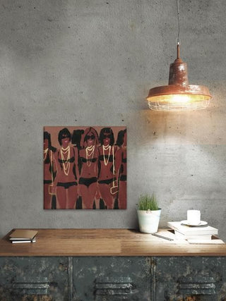 "Carmine Style" Painting Print on Wrapped Canvas, 40"x40"