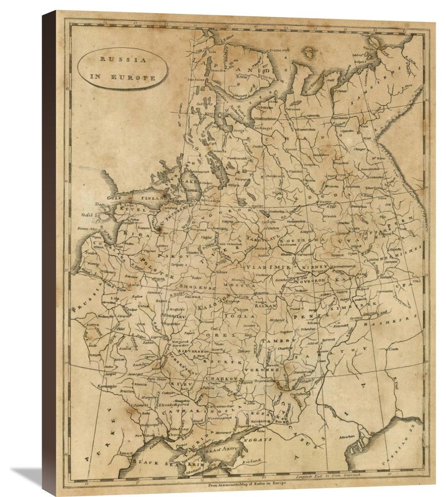 "Russia in Europe, 1812" Stretched Canvas Giclee by Aaron Arrowsmith, 24"x30"