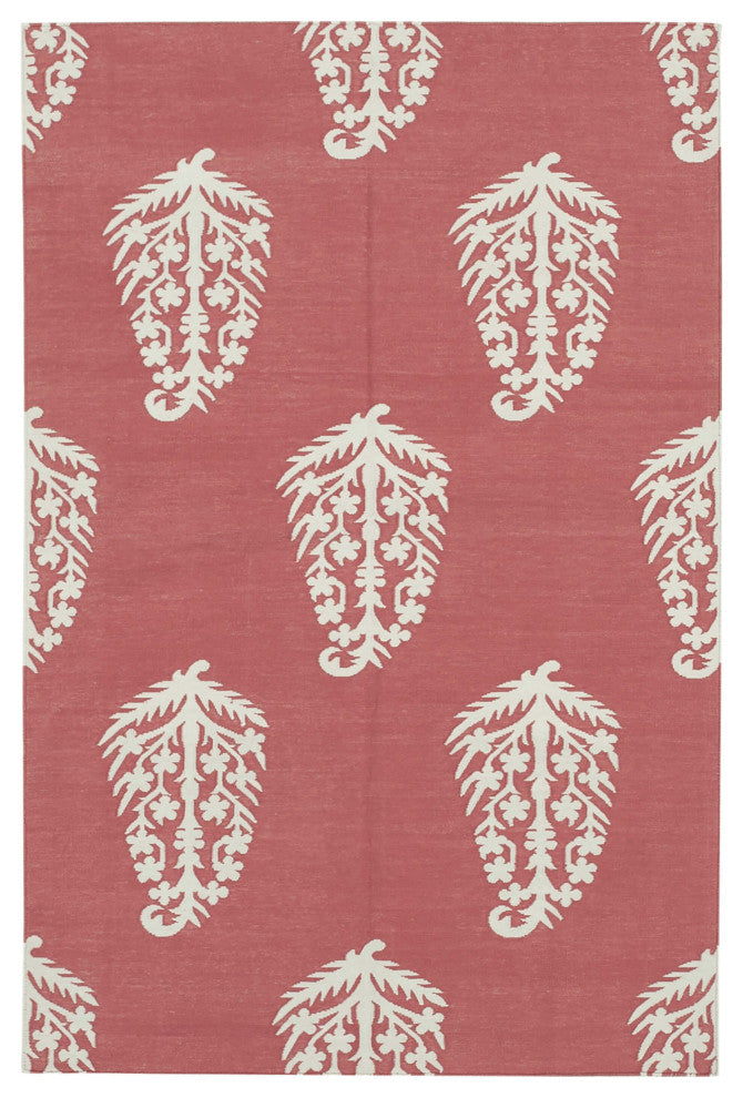 Rug N Carpet - Handmade Wool 3' 7'' x 5' 6'' Geometric Dhurrie Kilim Rug